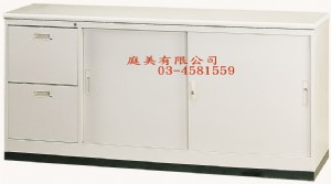 TMJ124-29 6尺一拉二抽隔間櫃(灰白色/木紋) 
